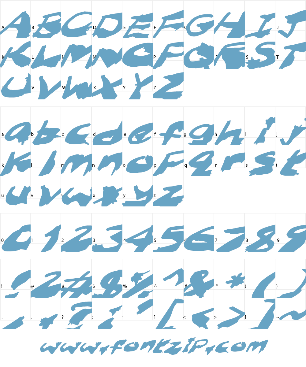 Nightmare Ink Font Character